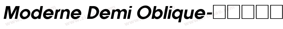 Moderne Demi Oblique字体转换